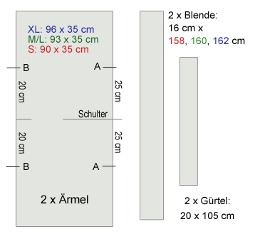 Kimono Schnittmuster Ärmel