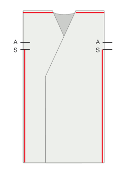 Kimono nähen - Schulter- und Seitennähte