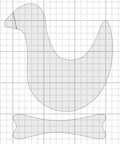 Schnittmuster für eine Gans