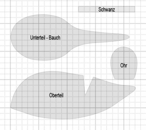 Schnittmuster Heizkissen, Wärmekissen Maus