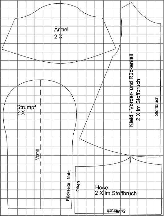 Schnittmuster Puppenkleider