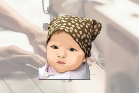 Kopftuch für Babys selber machen